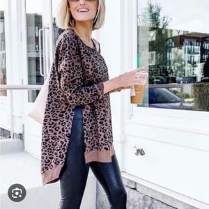 Z Supply Leopard Weekender sweater